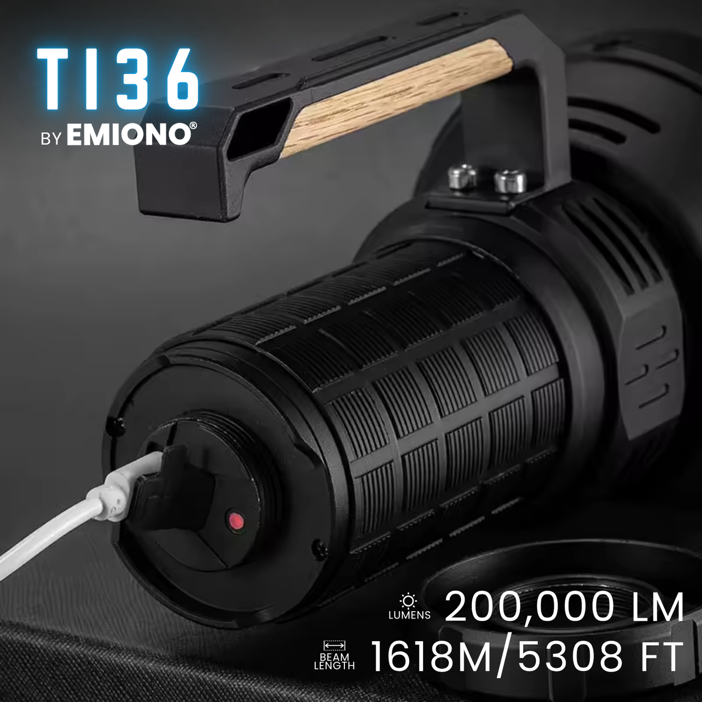 EMIONO TI36 - 200,000 LUMENS FLASHLIGHT