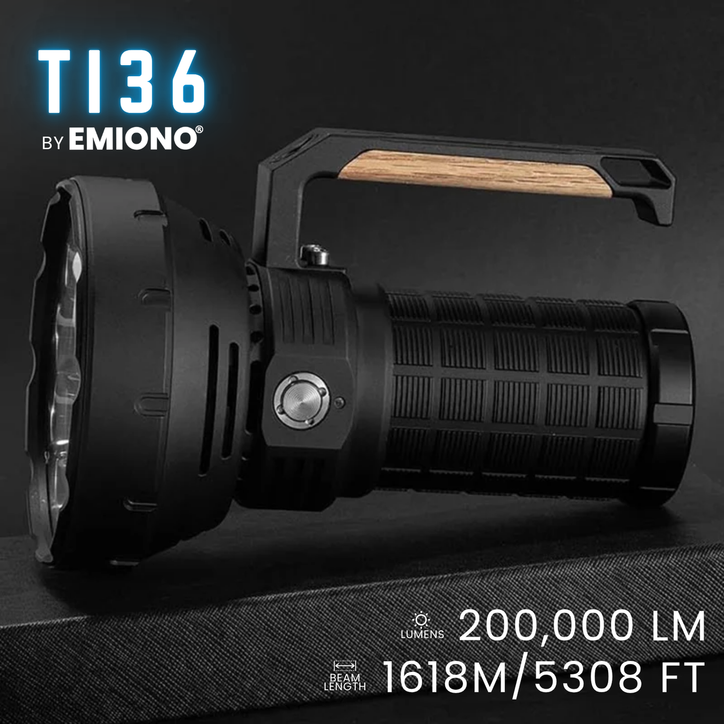 EMIONO TI36 - 200,000 LUMENS FLASHLIGHT