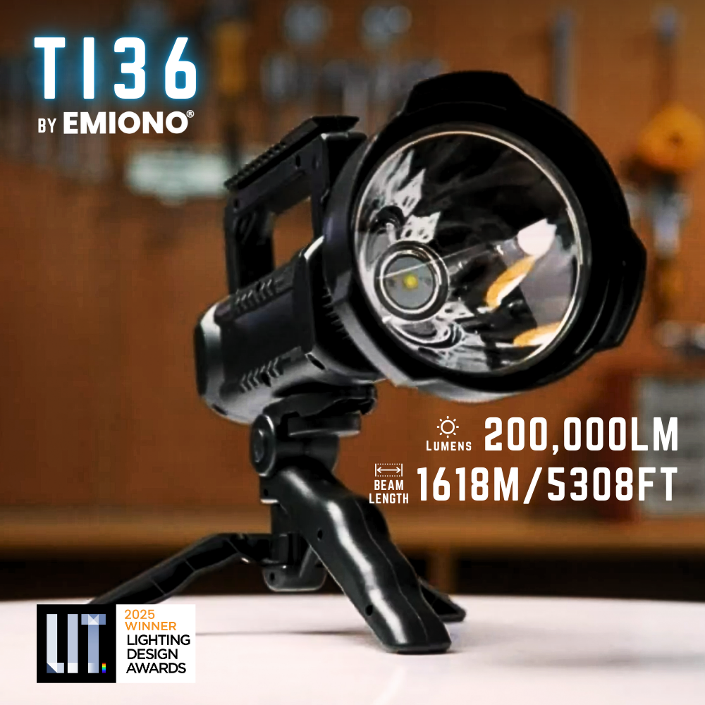 EMIONO TI36 - 200.000 LUMEN TASCHENLAMPE