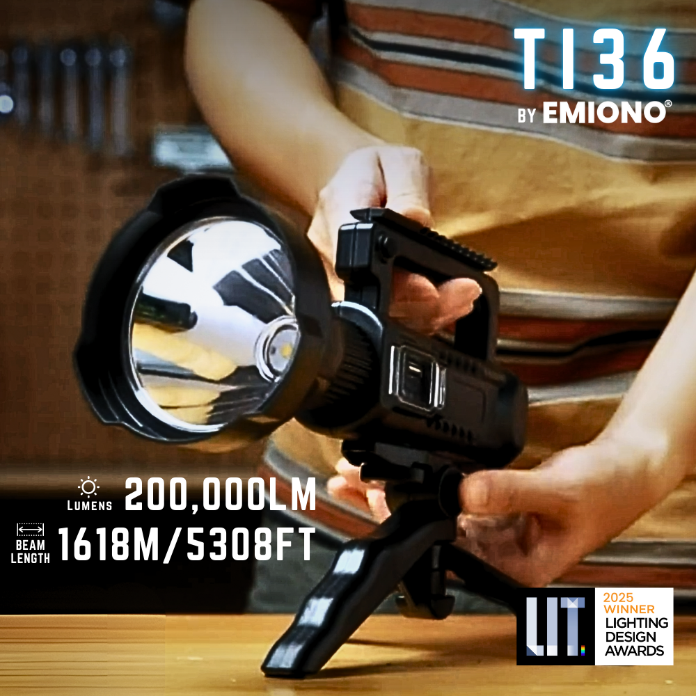 EMIONO TI36 - 200.000 LUMEN TASCHENLAMPE